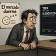 TRX negocia plano en USD $0,334 este 17 de septiembre con volumen en descenso