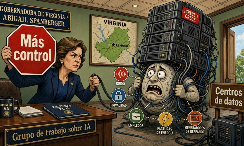 Virginia limita el poder de los centros de datos y crea un grupo de trabajo sobre IA